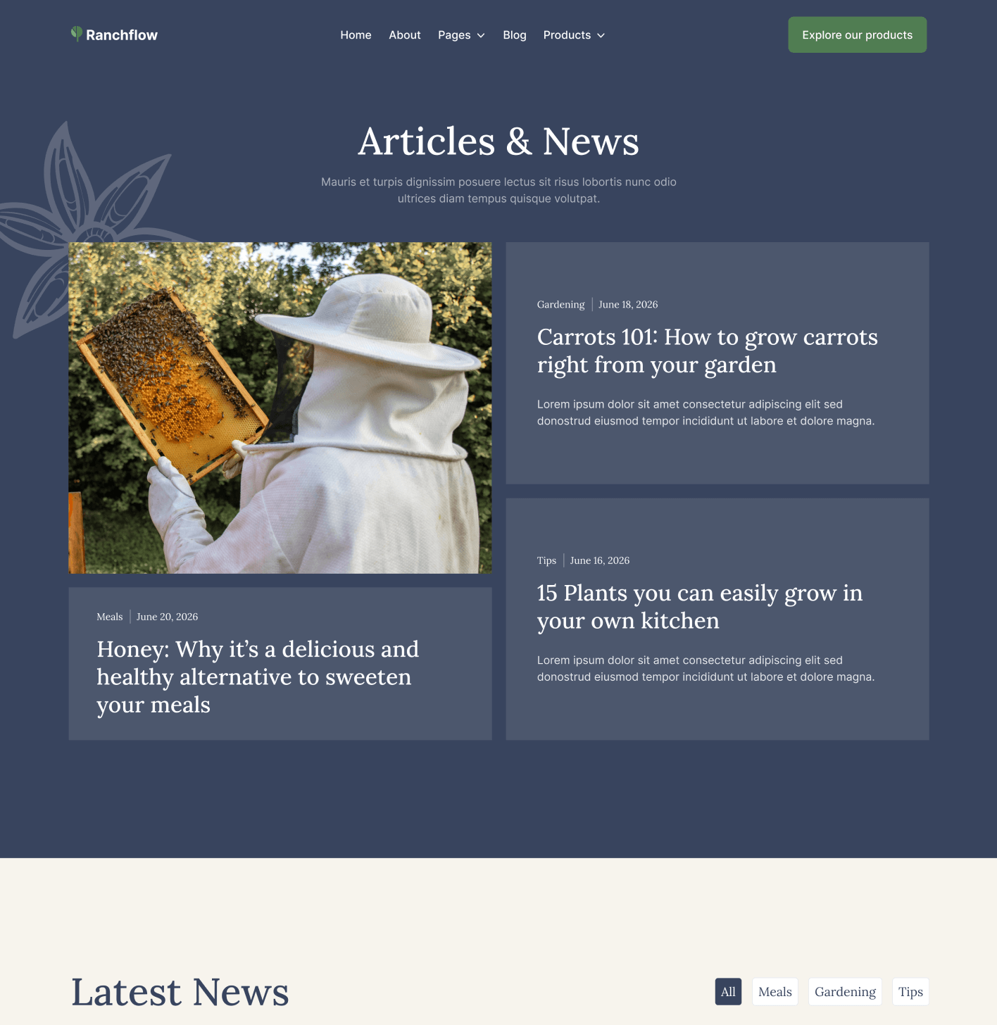 Ranchflow - Blog V2 Page - Farm Webflow Template